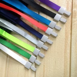 50 Pcs Nylon Hanging Neck Strap Plastic Clip Lanyard Neck Hang Rope for ID Name Card Badge Holder Wholesale of Office Supplies