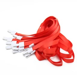50 Pcs Nylon Hanging Neck Strap Plastic Clip Lanyard Neck Hang Rope for ID Name Card Badge Holder Wholesale of Office Supplies