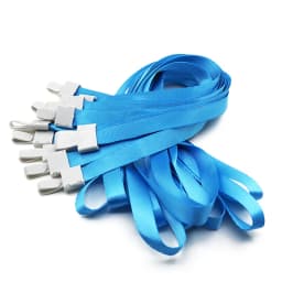 50 Pcs Nylon Hanging Neck Strap Plastic Clip Lanyard Neck Hang Rope for ID Name Card Badge Holder Wholesale of Office Supplies