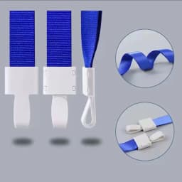 50 Pcs Nylon Hanging Neck Strap Plastic Clip Lanyard Neck Hang Rope for ID Name Card Badge Holder Wholesale of Office Supplies