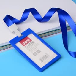 50 Pcs Nylon Hanging Neck Strap Plastic Clip Lanyard Neck Hang Rope for ID Name Card Badge Holder Wholesale of Office Supplies