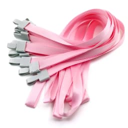 50 Pcs Nylon Hanging Neck Strap Plastic Clip Lanyard Neck Hang Rope for ID Name Card Badge Holder Wholesale of Office Supplies