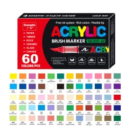 GN 12-120 Colors Acrylic Paint Pens Markers Brush Tip Paint Markers For Rock Painting Wood Canvas Stone,Festival Gift DIY Crafts