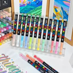 GN 12-120 Colors Acrylic Paint Pens Markers Brush Tip Paint Markers For Rock Painting Wood Canvas Stone,Festival Gift DIY Crafts