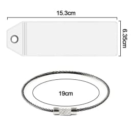 Cruise Luggage Suitcase Tag Label Holder Zip Seal Steel Loops For Travel