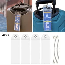 Cruise Luggage Suitcase Tag Label Holder Zip Seal Steel Loops For Travel