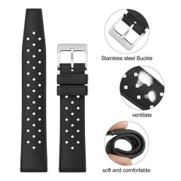 20mm 22mm Tropic Rubber Strap for Seiko/New Diving Waterproof Smart Watch Sport Wristband for Samsung Galaxy Watch 42 46mm