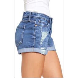 Summer Students Denim Shorts Women 2026 Female Harajuku Cotton HOLE Jeans Ladies Elastic Pockets Harem Trousers Short Pants