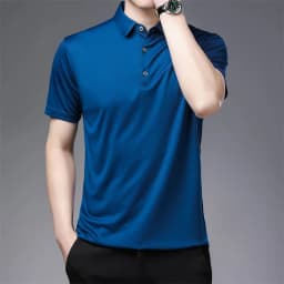 2026 Men's New Solid Color Business Casual POLO Shirt Summer Fashion Casual Short Sleeve Comfortable and Breathable Top