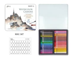 MUNGYO Artist Pastel Sticks 12/24/36 Colors Watercolor Crayons Painting Pigment Professional Art Supplies MAC