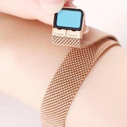 2PCS/Set Fashion Rectangle Women's Quartz Watch Magnet Buckle Mesh Band Watches Bracelet Set