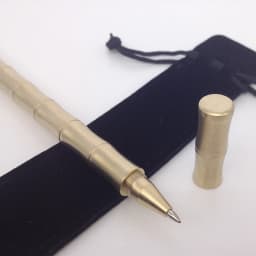 Luxury Quality Bamboo Gift Rollerball Pen Matte Golden Classic Brass Reverse Student Stationery Office Supplies