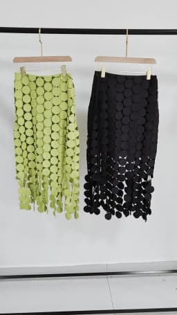 TWOTWINSTYLE Cut Out Skirt For Women High Waist Patchwork Tassel Irregular Hem Solid Midi Skirts Female Summer Clothing Style