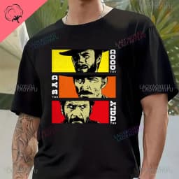 Fashion Men Clothing The Good The Bad and Ugly Print T Shirt for Male Il Buono Brutto Cattivo Tops Summer Commuter Casual Tees