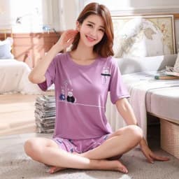 Women Sleepwear Lovely Home Suits Pyjama Short Sleeve Pajamas Set 2025 Women Pajamas Comfortable Girl Spring and Summer Pijamas