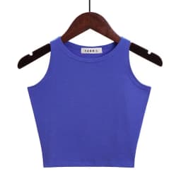 Fashion 2022 New Women Sexy Cotton Crop Top Crop Bustier Multicolor Sleeveless Cropped Blusas Vest Tank Top Camisole 14 Colors