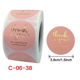 100-500 Pcs 1.5inch/3.8cm Round Laser English Thank You Gift Seal Sealing Stickers with Waterproof Wedding Holiday Label