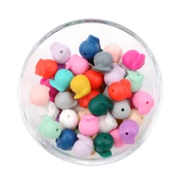 LOFCA 5pc Silicone Animal Beads Panda Food Grade DIY Toy Koala Baby Teething Beads BPA Free Pacifier Chain Accessories
