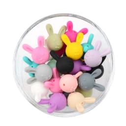 LOFCA 5pc Silicone Animal Beads Panda Food Grade DIY Toy Koala Baby Teething Beads BPA Free Pacifier Chain Accessories