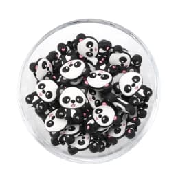 LOFCA 5pc Silicone Animal Beads Panda Food Grade DIY Toy Koala Baby Teething Beads BPA Free Pacifier Chain Accessories