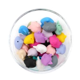 LOFCA 5pc Silicone Animal Beads Panda Food Grade DIY Toy Koala Baby Teething Beads BPA Free Pacifier Chain Accessories
