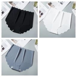 3Pcs/Set Women Ice Silk Panties Wavy Trim Seamless Underwear High Waist Panty No Show Briefs Invisible Ladies Lingerie M-XXL