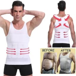 Men's Slimming Body Shapewear Corset Vest Shirt Compression Abdomen Tummy Belly Control Slim Waist Cincher Underwear Sports Vest