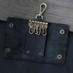 Handmade Genuine Leather Key Holder - Men's Organizer Pouch with Card Slot, Housekeeper Key Case & Wallet (Gift Ready)