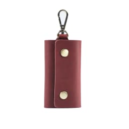 Handmade Genuine Leather Key Holder - Men's Organizer Pouch with Card Slot, Housekeeper Key Case & Wallet (Gift Ready)