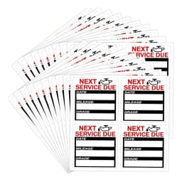 80 Pcs Oil Change Maintenance Service Reminder Stickers Window Rectangle Adhesive Labels Stickers Car Sticker "NEXT SERVICE DUE"