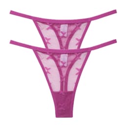 2PCS/Set Mesh Transparent Thong Women Panties Underwear Women Seamless G-String Female Underpants Intimates Lingerie S-XL