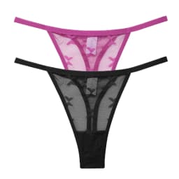 2PCS/Set Mesh Transparent Thong Women Panties Underwear Women Seamless G-String Female Underpants Intimates Lingerie S-XL