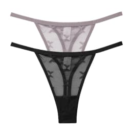 2PCS/Set Mesh Transparent Thong Women Panties Underwear Women Seamless G-String Female Underpants Intimates Lingerie S-XL