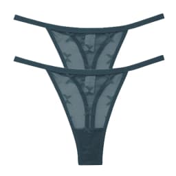 2PCS/Set Mesh Transparent Thong Women Panties Underwear Women Seamless G-String Female Underpants Intimates Lingerie S-XL