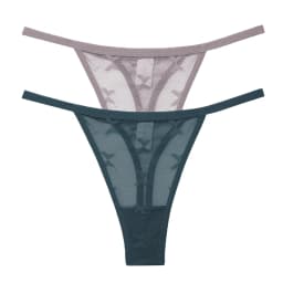 2PCS/Set Mesh Transparent Thong Women Panties Underwear Women Seamless G-String Female Underpants Intimates Lingerie S-XL