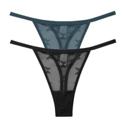2PCS/Set Mesh Transparent Thong Women Panties Underwear Women Seamless G-String Female Underpants Intimates Lingerie S-XL