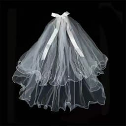 2021 Elegant Short Bow Wedding Bridal Veil With Comb Child Flower Girl First Communion Elbow Length 70CM