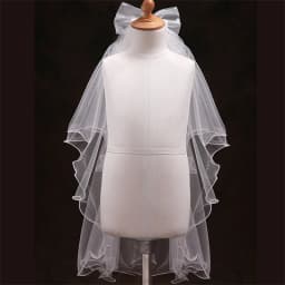 2021 Elegant Short Bow Wedding Bridal Veil With Comb Child Flower Girl First Communion Elbow Length 70CM