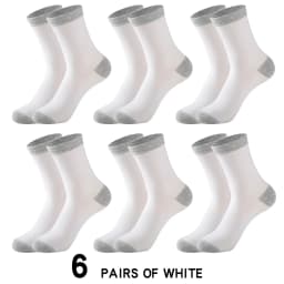 6 Pair Winter Men Socks Cotton Black Leisure Business Long Socks Walking Running Hiking Thermal Socks For Male Plus Size 38-48