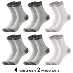 6 Pair Winter Men Socks Cotton Black Leisure Business Long Socks Walking Running Hiking Thermal Socks For Male Plus Size 38-48