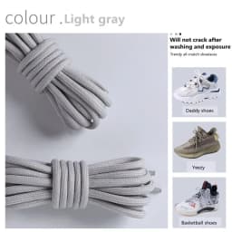 1 Pair New Round Shoe Laces for Sneakers Yezy 350 Original Shoelaces for Shoes Polyester Solid Off White Laces Sport Shoestrings