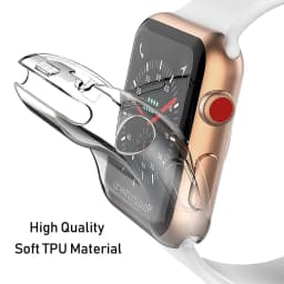 TPU Cover For apple watch Case 44MM 45MM 41MM 42MM 38MM 40MM Full bumper band protector iwatch series 9 8 7 6 5 3 SE accessories