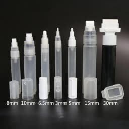 Creative Plastic Empty Pen Rod 3mm 5mm 6.5mm 8mm 10mm Barrels Tube for Graffiti Pens Liquid Chalk Markers Paint Pen Accessories
