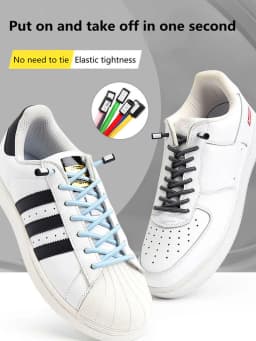 NICE Lock Shoelaces Without ties Elastic laces Sneakers Kids Adult Quick Shoe laces Rubber Bands Round No tie Shoeace Shoes