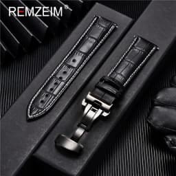Leather Watchband 18mm 19mm 20mm 21mm 22mm 24mm Men Women Leather Strap Automatic Butterfly Clasp Watch Band Watch Accessories