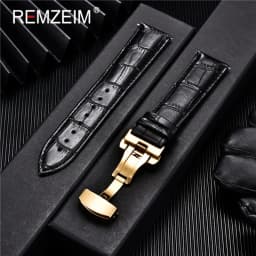 Leather Watchband 18mm 19mm 20mm 21mm 22mm 24mm Men Women Leather Strap Automatic Butterfly Clasp Watch Band Watch Accessories