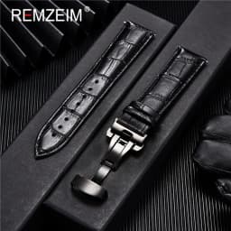 Leather Watchband 18mm 19mm 20mm 21mm 22mm 24mm Men Women Leather Strap Automatic Butterfly Clasp Watch Band Watch Accessories