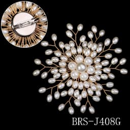 Pearl Brooch Pin Snowflake High-end Silk Scarf Buckle Luxury Exquisite Ladies Clothing Accessories Dress Skirt Jewelry