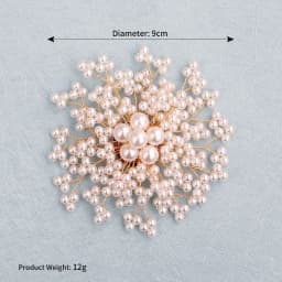Pearl Brooch Pin Snowflake High-end Silk Scarf Buckle Luxury Exquisite Ladies Clothing Accessories Dress Skirt Jewelry