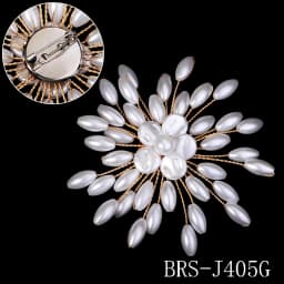 Pearl Brooch Pin Snowflake High-end Silk Scarf Buckle Luxury Exquisite Ladies Clothing Accessories Dress Skirt Jewelry